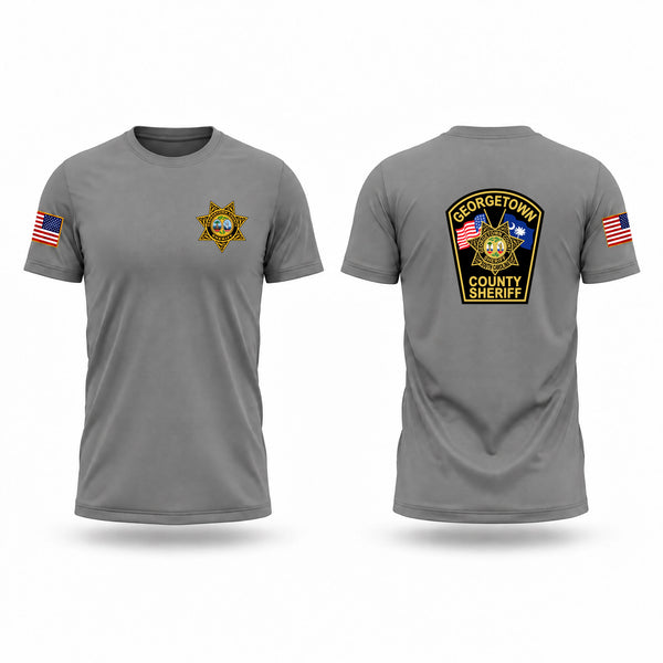 Old School Cotton Feel Shirt, Georgetown County Sheriffs Office, Police, Teamtime, Team time, sublimation, custom sports apparel, team uniforms, spirit wear, spiritwear, sports uniforms, custom shirts, team store, custom team store, fundraiser sports, apparel fundraiser