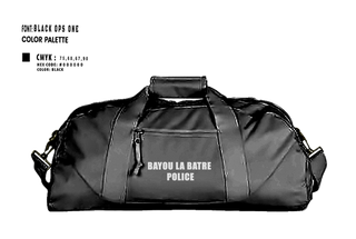 Duffle Bag, Bayou La Batre Police, Police, Teamtime, Team time, sublimation, custom sports apparel, team uniforms, spirit wear, spiritwear, sports uniforms, custom shirts, team store, custom team store, fundraiser sports, apparel fundraiser