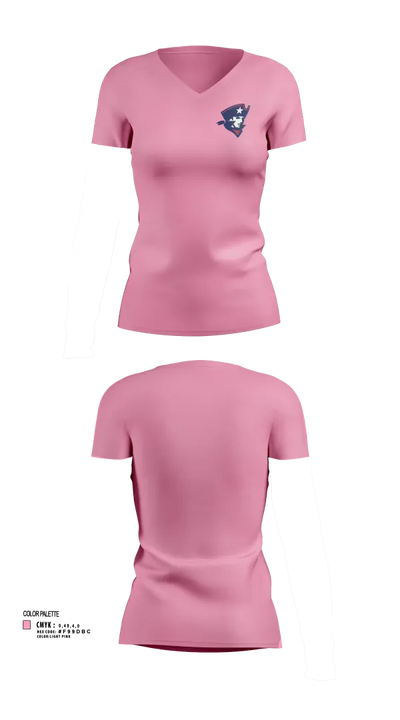 Kate Duncan Smith DAR School Volleyball 52095920 Women's Short Sleeve V-neck Shirt - 52