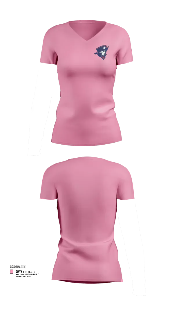 Womens Short Sleeve Vneck Shirt, Kate Duncan Smith DAR School Volleyball, Women's Volleyball, Teamtime, Team time, sublimation, custom sports apparel, team uniforms, spirit wear, spiritwear, sports uniforms, custom shirts, team store, custom team store, fundraiser sports, apparel fundraiser