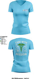 Minn Care Home Health 51014778 Women's Short Sleeve V-neck Shirt - 1
