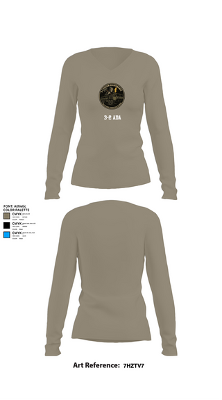 Womens Long Sleeve Vneck Shirt, 3-2 ADA, , Teamtime, Team time, sublimation, custom sports apparel, team uniforms, spirit wear, spiritwear, sports uniforms, custom shirts, team store, custom team store, fundraiser sports, apparel fundraiser