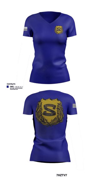 Womens Short Sleeve Vneck Shirt, Branchburg Police Department, Police, Teamtime, Team time, sublimation, custom sports apparel, team uniforms, spirit wear, spiritwear, sports uniforms, custom shirts, team store, custom team store, fundraiser sports, apparel fundraiser