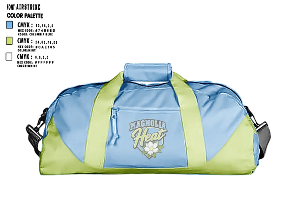 Duffle Bag, Magnolia Heat, Softball, Teamtime, Team time, sublimation, custom sports apparel, team uniforms, spirit wear, spiritwear, sports uniforms, custom shirts, team store, custom team store, fundraiser sports, apparel fundraiser