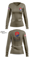 Elite Tactical Security 16054205 Women's Long Sleeve V-neck Shirt - 21