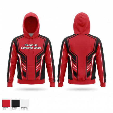 Hoodie, Bluegrass Lightning Belles, Softball, Teamtime, Team time, sublimation, custom sports apparel, team uniforms, spirit wear, spiritwear, sports uniforms, custom shirts, team store, custom team store, fundraiser sports, apparel fundraiser