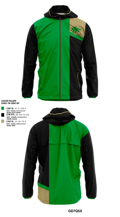 Buford Wolves (Black) 4352076 Windbreaker - 1