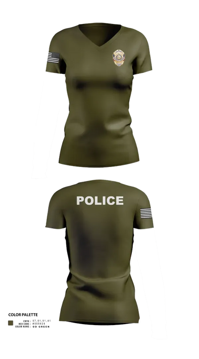 FOREST ACRES POLICE DEPARTMENT 85574925 Women's Short Sleeve V-neck Shirt - 23