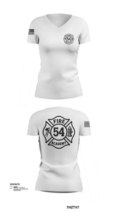 Class #54 78762440 Women's Short Sleeve V-neck Shirt - 102 (1)