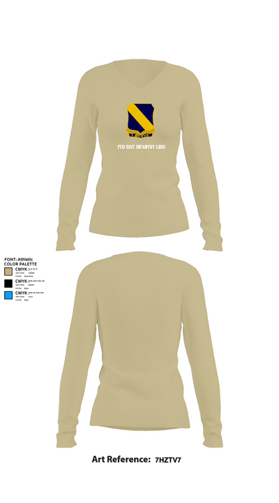 Fco 51st infantry LRSU 81538423 Women's Long Sleeve V-neck Shirt - 82