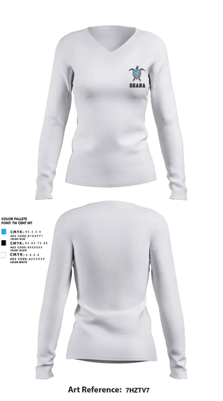 Womens Long Sleeve Vneck Shirt, Ohana Volleyball, Women's Volleyball, Teamtime, Team time, sublimation, custom sports apparel, team uniforms, spirit wear, spiritwear, sports uniforms, custom shirts, team store, custom team store, fundraiser sports, apparel fundraiser