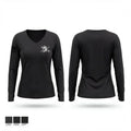 Houston Fugitive Operations Alpha 59131115 Women's Long Sleeve V-neck Shirt - 1