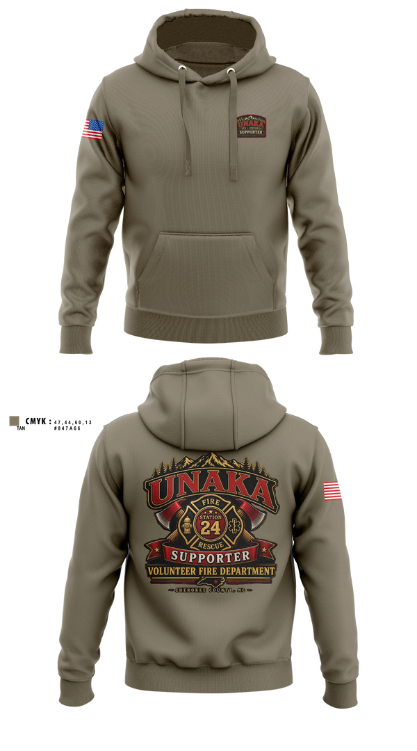 Hoodie, Unaka Volunteer Fire Department, Fire Department, Teamtime, Team time, sublimation, custom sports apparel, team uniforms, spirit wear, spiritwear, sports uniforms, custom shirts, team store, custom team store, fundraiser sports, apparel fundraiser