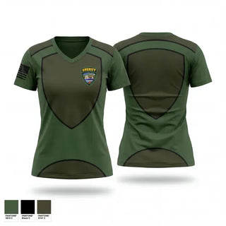 Womens Short Sleeve Vneck Shirt, Cleburne County Sheriff’s Office, Police, Teamtime, Team time, sublimation, custom sports apparel, team uniforms, spirit wear, spiritwear, sports uniforms, custom shirts, team store, custom team store, fundraiser sports, apparel fundraiser