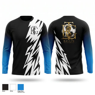 Long Sleeve Performance Shirt, Ballin Training Grounds, Men's Soccer, Teamtime, Team time, sublimation, custom sports apparel, team uniforms, spirit wear, spiritwear, sports uniforms, custom shirts, team store, custom team store, fundraiser sports, apparel fundraiser
