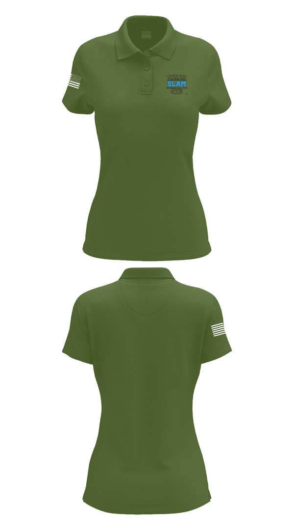 Womens Short Sleeve Performance Polo, Slam, Women's Basketball, Teamtime, Team time, sublimation, custom sports apparel, team uniforms, spirit wear, spiritwear, sports uniforms, custom shirts, team store, custom team store, fundraiser sports, apparel fundraiser