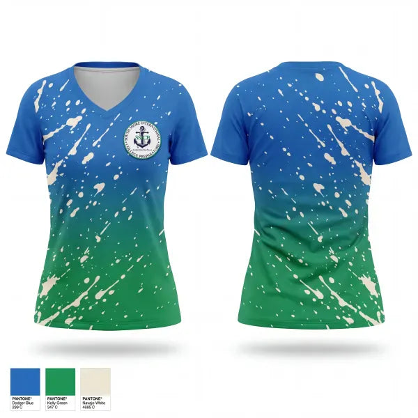 Womens Short Sleeve Vneck Shirt, South Shore International, Women's Basketball, Teamtime, Team time, sublimation, custom sports apparel, team uniforms, spirit wear, spiritwear, sports uniforms, custom shirts, team store, custom team store, fundraiser sports, apparel fundraiser