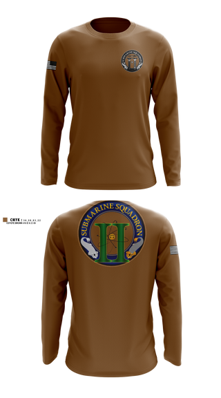 Long Sleeve Performance Shirt, COMSUBRON TWO, Navy, Teamtime, Team time, sublimation, custom sports apparel, team uniforms, spirit wear, spiritwear, sports uniforms, custom shirts, team store, custom team store, fundraiser sports, apparel fundraiser
