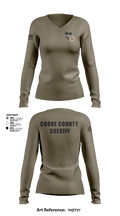 Cooke County Sheriff’s Office 32513681 Women's Long Sleeve V-neck Shirt - 25