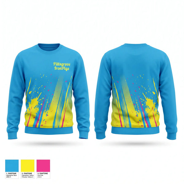 Crew Neck Sweatshirt, Pittsgrove IronPigs, Baseball, Teamtime, Team time, sublimation, custom sports apparel, team uniforms, spirit wear, spiritwear, sports uniforms, custom shirts, team store, custom team store, fundraiser sports, apparel fundraiser