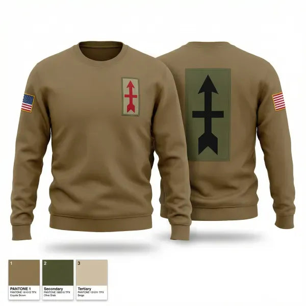 Crew Neck Sweatshirt, 120th FA, National Guard, Teamtime, Team time, sublimation, custom sports apparel, team uniforms, spirit wear, spiritwear, sports uniforms, custom shirts, team store, custom team store, fundraiser sports, apparel fundraiser