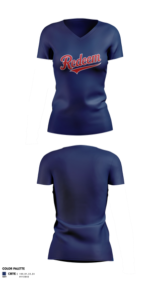 Womens Short Sleeve Vneck Shirt, Redeem, Softball, Teamtime, Team time, sublimation, custom sports apparel, team uniforms, spirit wear, spiritwear, sports uniforms, custom shirts, team store, custom team store, fundraiser sports, apparel fundraiser