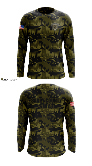 Long Sleeve Performance Shirt, Sarpy County SWAT, Police, Teamtime, Team time, sublimation, custom sports apparel, team uniforms, spirit wear, spiritwear, sports uniforms, custom shirts, team store, custom team store, fundraiser sports, apparel fundraiser