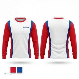 Long Sleeve Performance Shirt, Islanders, Men's Basketball, Teamtime, Team time, sublimation, custom sports apparel, team uniforms, spirit wear, spiritwear, sports uniforms, custom shirts, team store, custom team store, fundraiser sports, apparel fundraiser