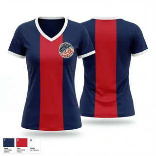Womens Short Sleeve Vneck Shirt, KCD Freedom, Baseball, Teamtime, Team time, sublimation, custom sports apparel, team uniforms, spirit wear, spiritwear, sports uniforms, custom shirts, team store, custom team store, fundraiser sports, apparel fundraiser