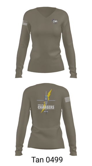 Womens Long Sleeve Vneck Shirt, HSC-26, Navy, Teamtime, Team time, sublimation, custom sports apparel, team uniforms, spirit wear, spiritwear, sports uniforms, custom shirts, team store, custom team store, fundraiser sports, apparel fundraiser