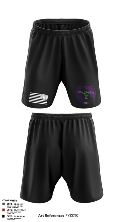 WeAllWeGot~Family First 22026589 Athletic Shorts With Pockets - 28