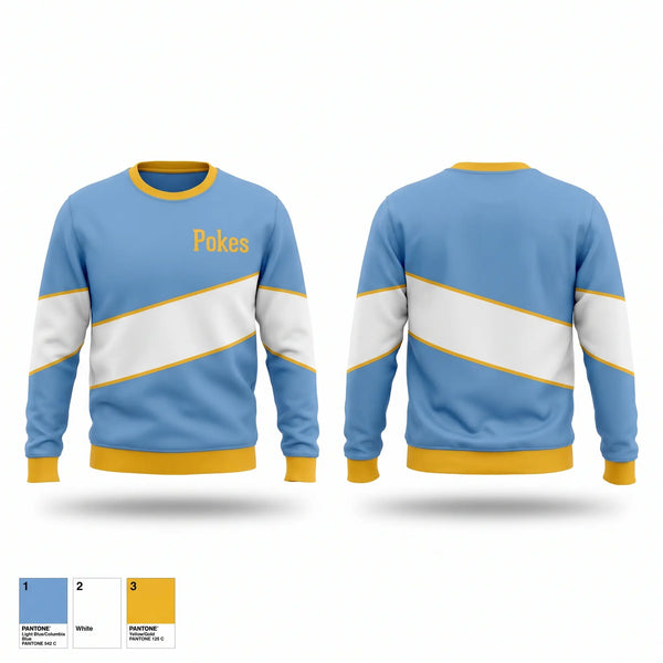 Crew Neck Sweatshirt, Pokes, Baseball, Teamtime, Team time, sublimation, custom sports apparel, team uniforms, spirit wear, spiritwear, sports uniforms, custom shirts, team store, custom team store, fundraiser sports, apparel fundraiser