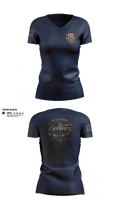 Suffolk county auxiliary police 53057312 Women's Short Sleeve V-neck Shirt - 26