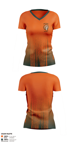 Womens Short Sleeve Vneck Shirt, Honey Grove, Softball, Teamtime, Team time, sublimation, custom sports apparel, team uniforms, spirit wear, spiritwear, sports uniforms, custom shirts, team store, custom team store, fundraiser sports, apparel fundraiser