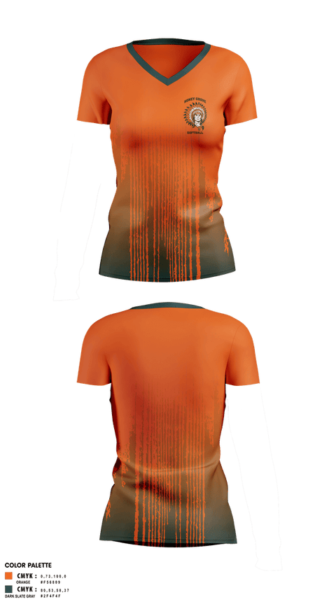 Womens Short Sleeve Vneck Shirt, Honey Grove, Softball, Teamtime, Team time, sublimation, custom sports apparel, team uniforms, spirit wear, spiritwear, sports uniforms, custom shirts, team store, custom team store, fundraiser sports, apparel fundraiser