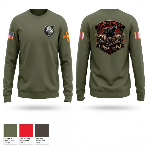 Crew Neck Sweatshirt, 333rd Engineer Detachment, Army, Teamtime, Team time, sublimation, custom sports apparel, team uniforms, spirit wear, spiritwear, sports uniforms, custom shirts, team store, custom team store, fundraiser sports, apparel fundraiser