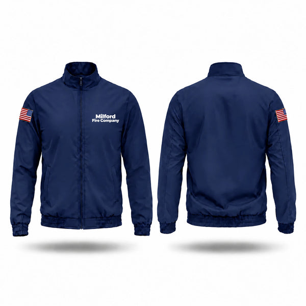 Windbreaker, Milford Fire Company, Fire Department, Teamtime, Team time, sublimation, custom sports apparel, team uniforms, spirit wear, spiritwear, sports uniforms, custom shirts, team store, custom team store, fundraiser sports, apparel fundraiser