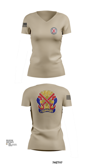 Womens Short Sleeve Vneck Shirt, 122nd Special Troop Command, , Teamtime, Team time, sublimation, custom sports apparel, team uniforms, spirit wear, spiritwear, sports uniforms, custom shirts, team store, custom team store, fundraiser sports, apparel fundraiser