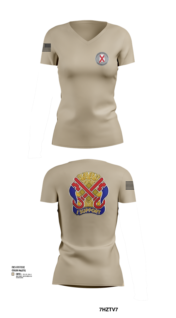 Womens Short Sleeve Vneck Shirt, 122nd Special Troop Command, , Teamtime, Team time, sublimation, custom sports apparel, team uniforms, spirit wear, spiritwear, sports uniforms, custom shirts, team store, custom team store, fundraiser sports, apparel fundraiser