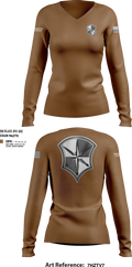 CPD 25599118 Women's Long Sleeve V-neck Shirt - 100