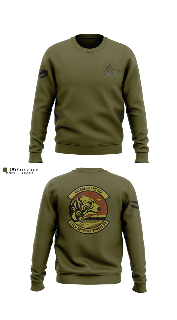 Crew Neck Sweatshirt, 176 SFS, National Guard, Teamtime, Team time, sublimation, custom sports apparel, team uniforms, spirit wear, spiritwear, sports uniforms, custom shirts, team store, custom team store, fundraiser sports, apparel fundraiser