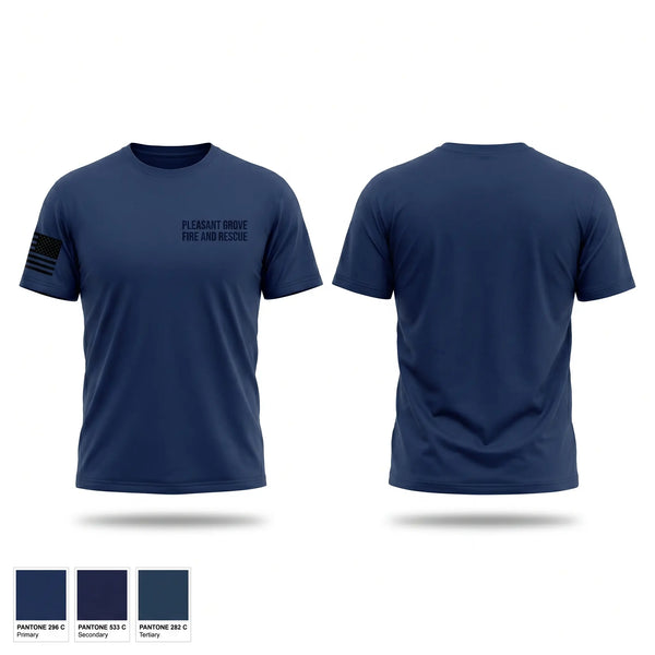 Old School Cotton Feel Shirt, Pleasant grove fire and rescue, Fire Department, Teamtime, Team time, sublimation, custom sports apparel, team uniforms, spirit wear, spiritwear, sports uniforms, custom shirts, team store, custom team store, fundraiser sports, apparel fundraiser