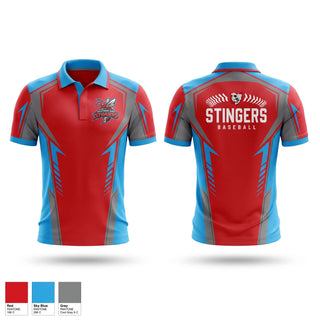 Short Sleeve Performance Polo, Southern Ohio Stingers, Baseball, Teamtime, Team time, sublimation, custom sports apparel, team uniforms, spirit wear, spiritwear, sports uniforms, custom shirts, team store, custom team store, fundraiser sports, apparel fundraiser