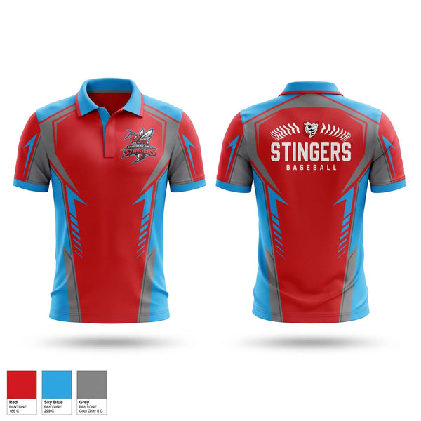 Short Sleeve Performance Polo, Southern Ohio Stingers, Baseball, Teamtime, Team time, sublimation, custom sports apparel, team uniforms, spirit wear, spiritwear, sports uniforms, custom shirts, team store, custom team store, fundraiser sports, apparel fundraiser