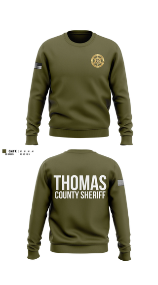 Crew Neck Sweatshirt, Thomas county sheriff's office, Police, Teamtime, Team time, sublimation, custom sports apparel, team uniforms, spirit wear, spiritwear, sports uniforms, custom shirts, team store, custom team store, fundraiser sports, apparel fundraiser