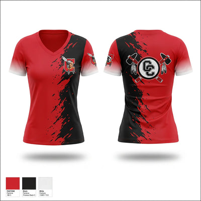 Cheyenne Central Women's Short Sleeve V-neck Shirt - 1