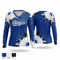 Lady Dodgers 30503998 Women's Long Sleeve V-neck Shirt - 2