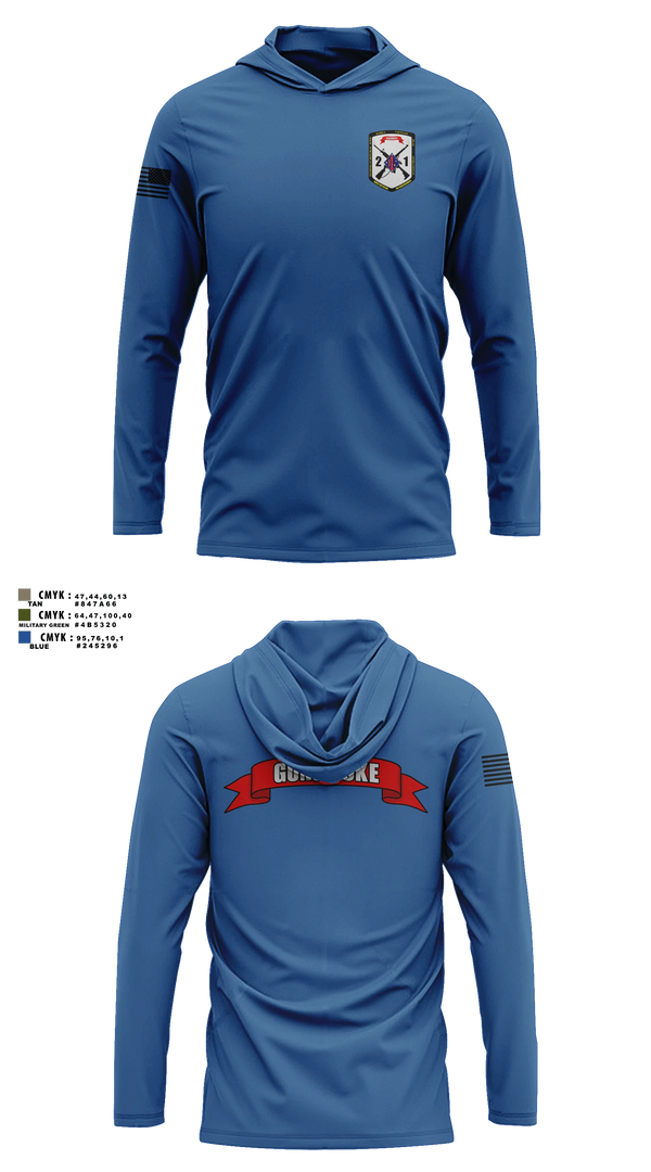Long Sleeve hooded sunshirt, V 2/1 The Professionals, Marines, Teamtime, Team time, sublimation, custom sports apparel, team uniforms, spirit wear, spiritwear, sports uniforms, custom shirts, team store, custom team store, fundraiser sports, apparel fundraiser