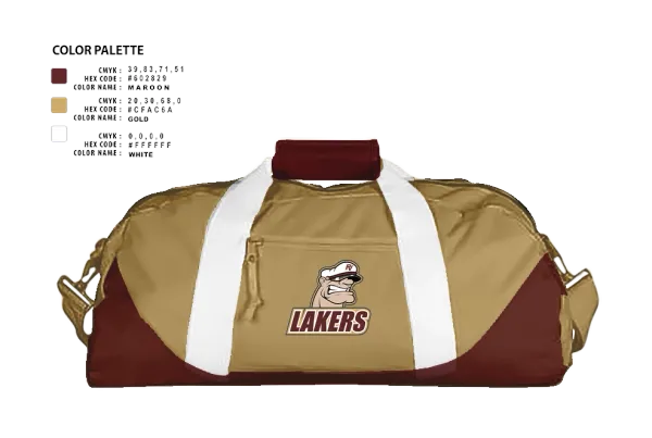 Duffle Bag, Pymatuning Valley Lakers, Spirit Store, Teamtime, Team time, sublimation, custom sports apparel, team uniforms, spirit wear, spiritwear, sports uniforms, custom shirts, team store, custom team store, fundraiser sports, apparel fundraiser
