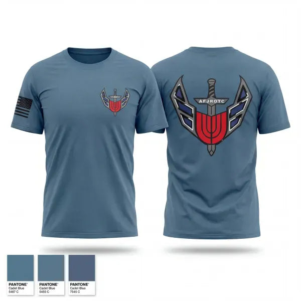 Old School Cotton Feel Shirt, Union AFJROTC, Air Force, Teamtime, Team time, sublimation, custom sports apparel, team uniforms, spirit wear, spiritwear, sports uniforms, custom shirts, team store, custom team store, fundraiser sports, apparel fundraiser